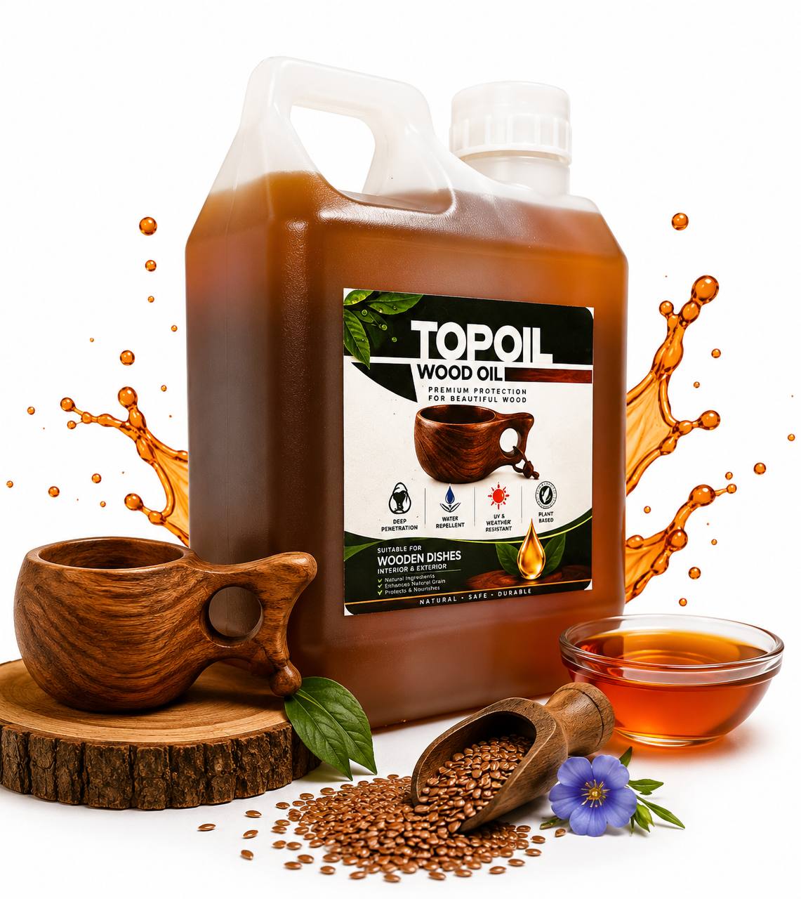 روغن چوب تاپ اویل مدل تک جزئی کد 102 حجم یک لیتر